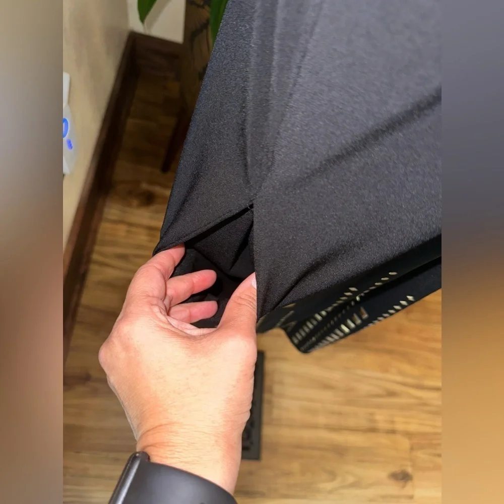 Calvin Klein Minimalist Glam Studded Pleated Shift Dress - Picture 5 of 11